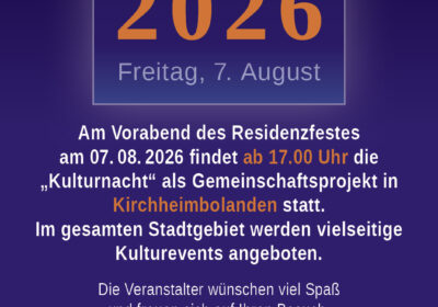 Kulturnacht Kirchheimbolanden 2026